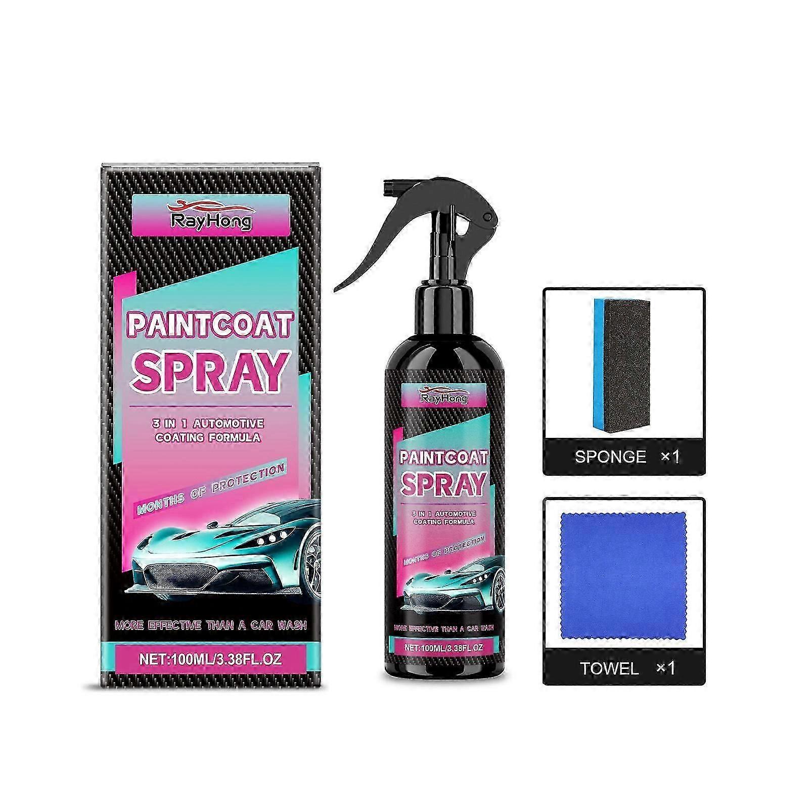 3 in 1 Ceramic Car Coating Spray, 2025 Upgrade Multi-Functional Coating Agent