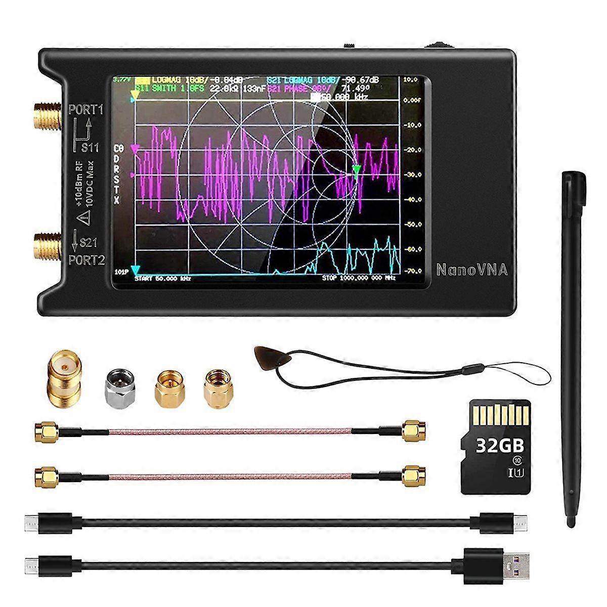 Spectrum Anslyzer -H4 Vector Network Antenna Analyzer 10KHz-1.5GHz MF HF VHF UHF Antenna Tuner 32GB