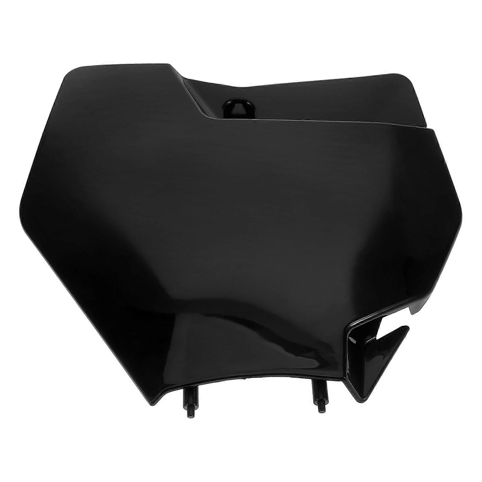 Motorcycle Front Number Plate Plastic Front License Replacement Durable Black