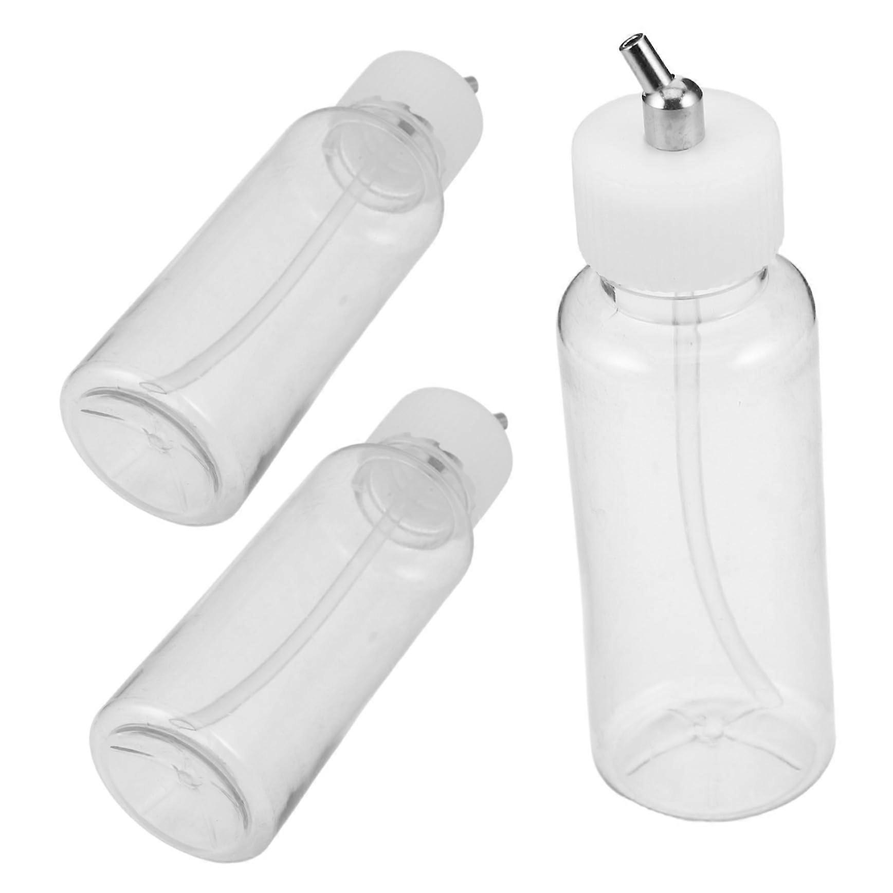 Airbrush Paint Mixing Bottles Set of 3 Plastic Siphon Feed Jars for Pigments Ink and Color Blending