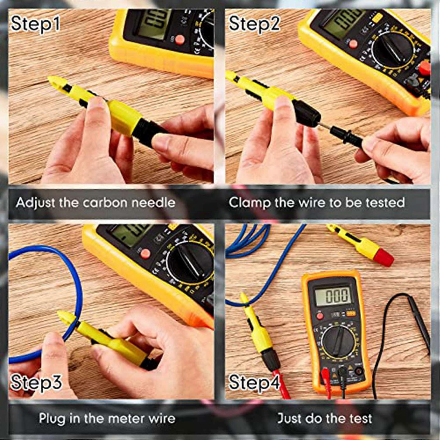 8x Wire Piercing Probe Piercing Clip Set Wire Piercing Tool for Insulation Piercing Test for Multimeter Voltage