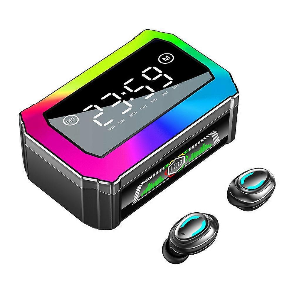 Wireless Bluetooth Clock Display Noise Reduction Low Latency TWS Bluetooth Headset for Mobile Gaming Computer