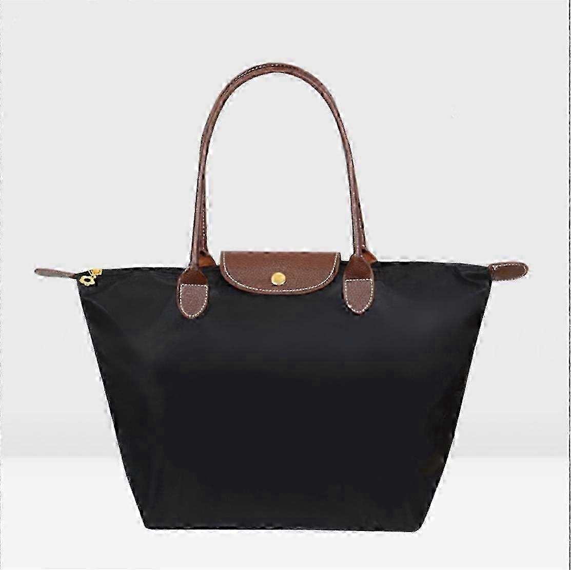 حقيبة كتف نايلون أنيقة ذات ألوان صلبة نسائية على طراز أكسفورد بتصميم قابل للطي وميزة تخزين مقاومة للماء