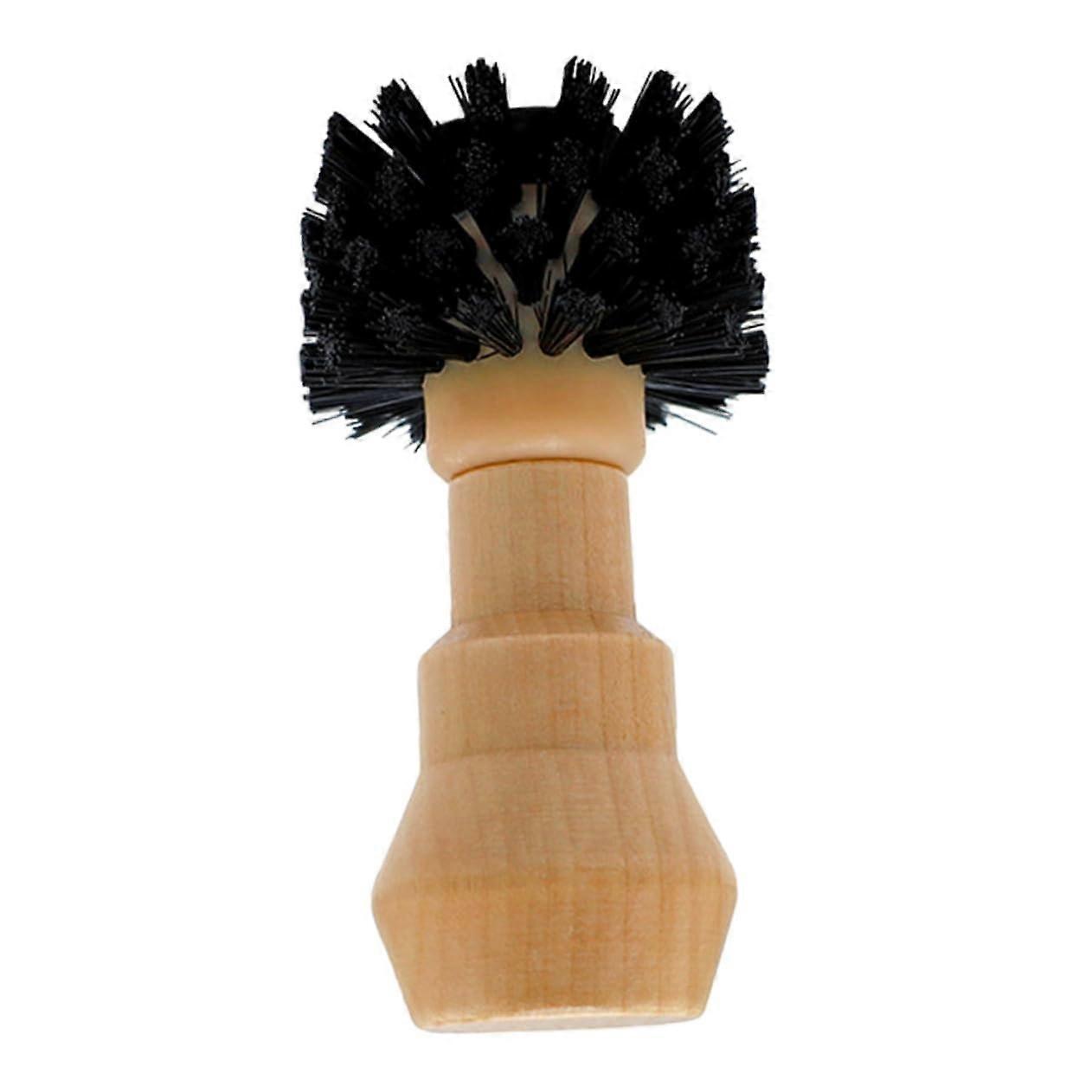 Wood Handle Coffee Machine Cleaning Brush with Durable Bristles for Espresso and Grinder Cleaning