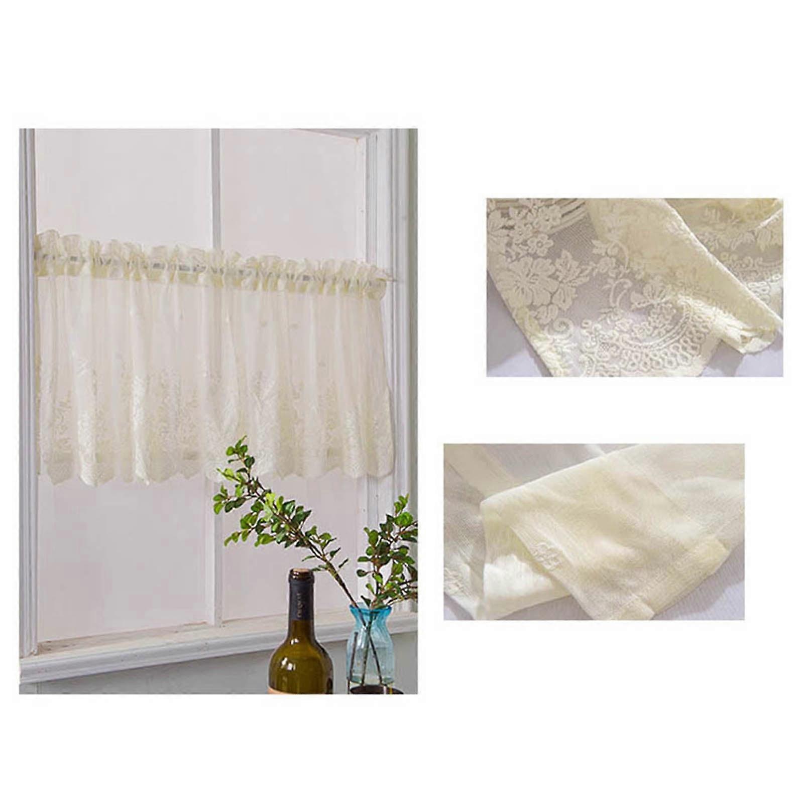 Temacd Vindusbehandling Bred anvendelse Polyester Romantisk Blomstergardin Valance Husholdningsartikler