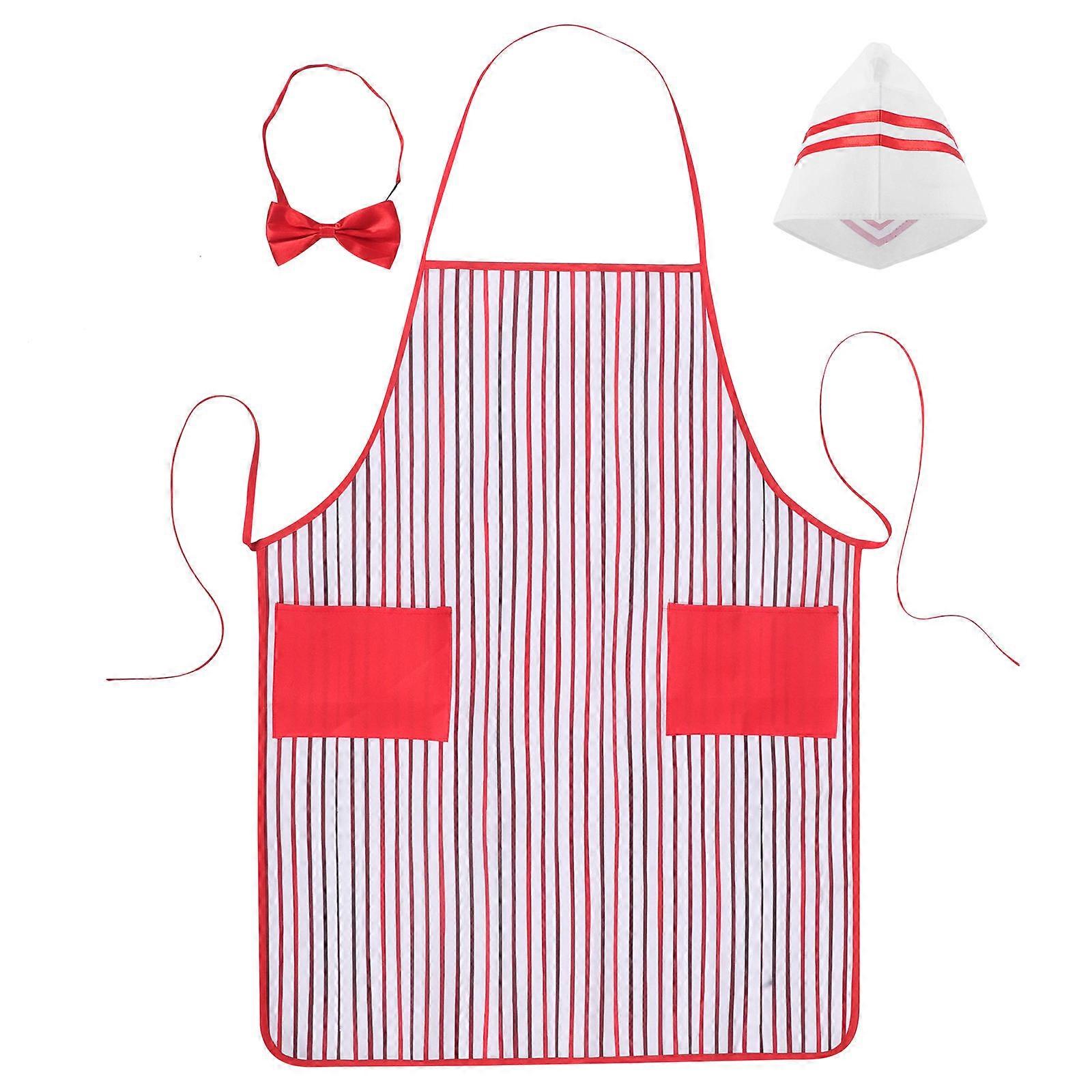 Multicolor Chef Apron And Hat Set Designed For Adults And Children Role Play In Festive Occasions 1 Set