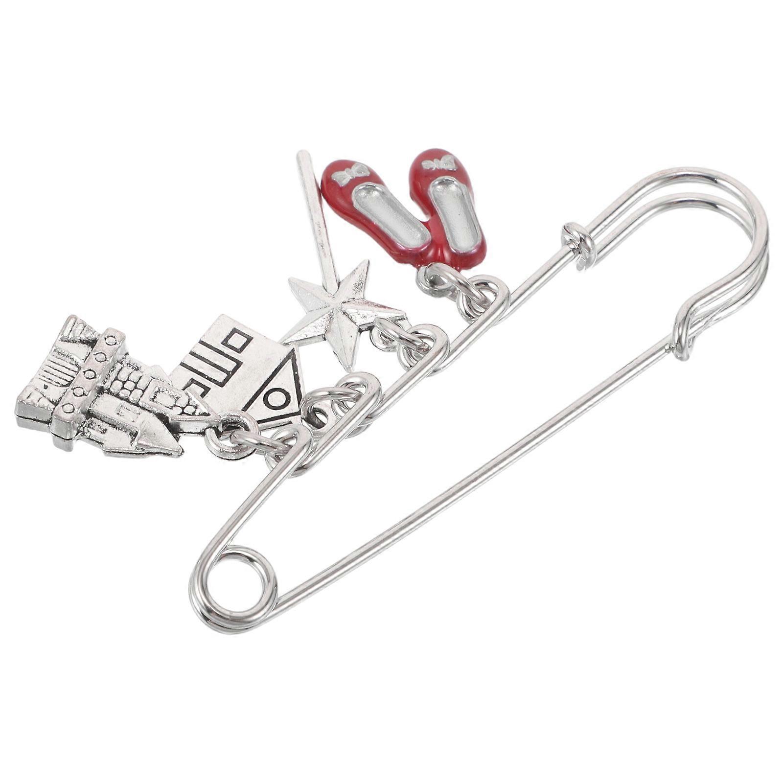 Theme Brooch Pin for Decoration Silver Metal Womens Accessory