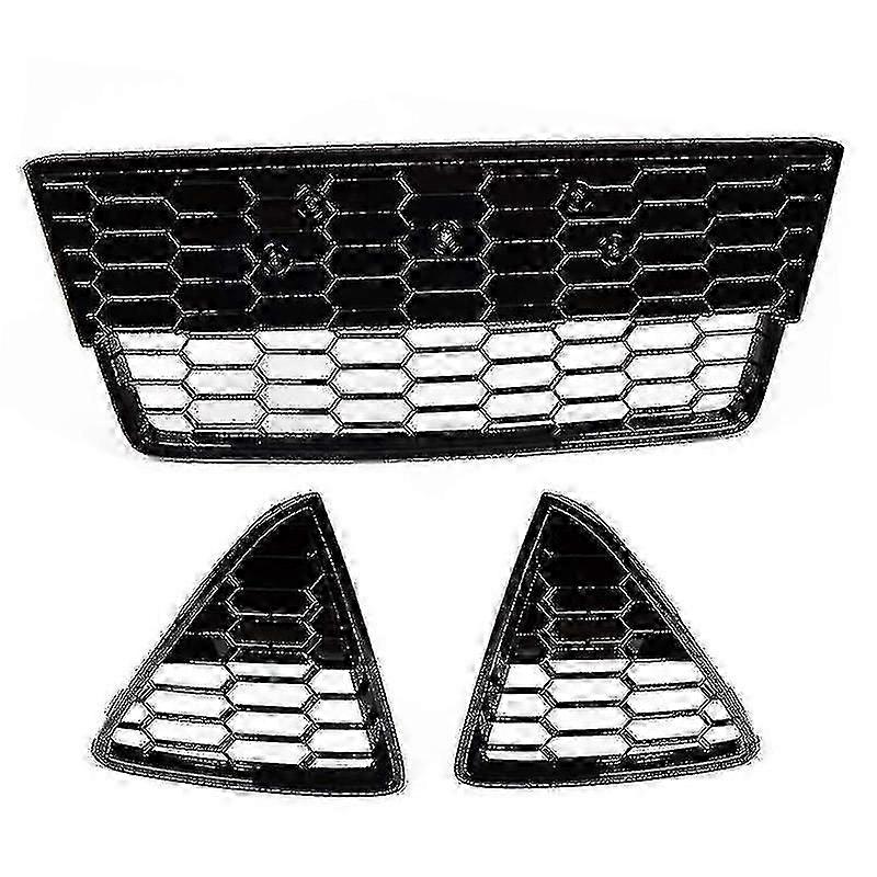 3pcs Car Honeycombed Front Bumper Lower Grille Grills for Focus 2012-2014