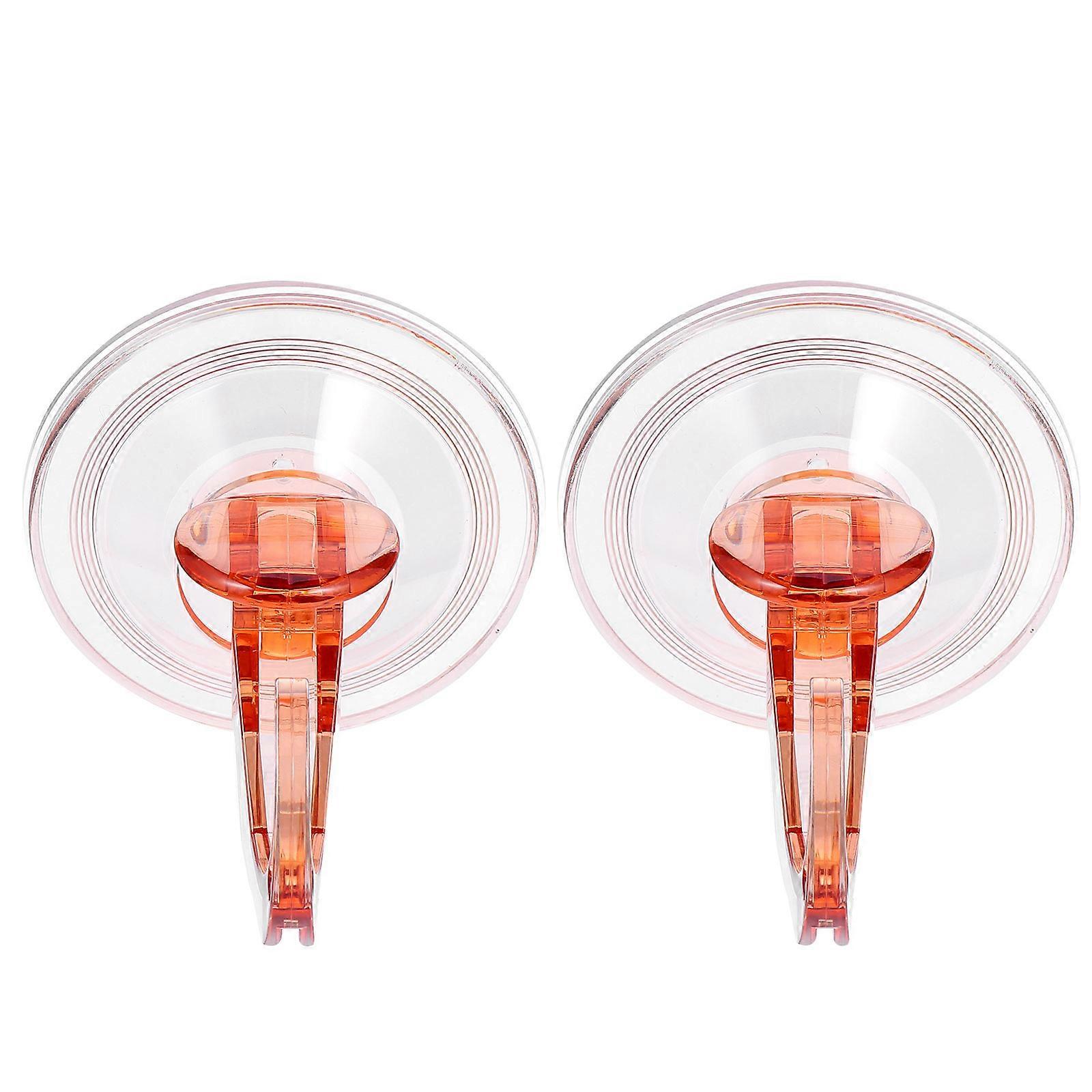 Household Shower Hooks Thickened Plastic Hook for Hanging 4Pcs Orange