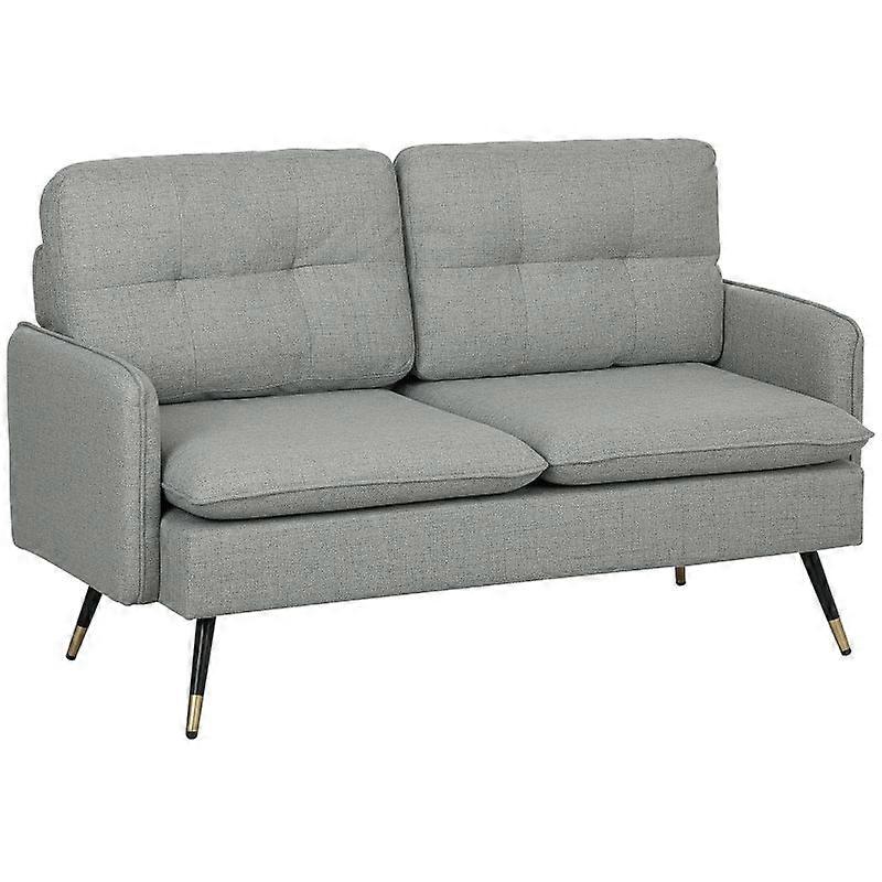 Modern Two Seater Sofa with Tufted Cushioned Build