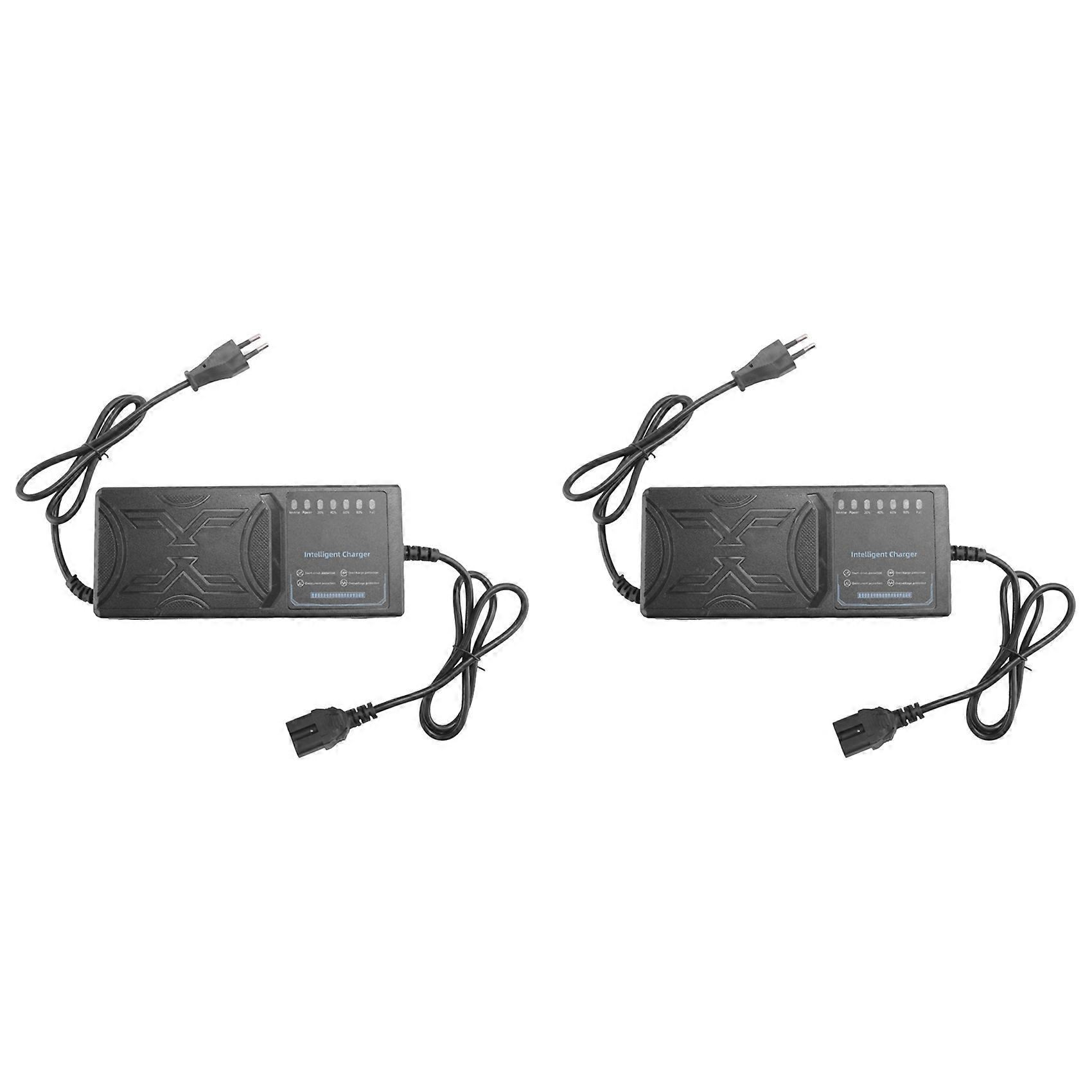 2X 60V 20AH Electric Vehicle Charger 7 Light Display Power Display Current Leakage Protection/Full Pulse EU Plug