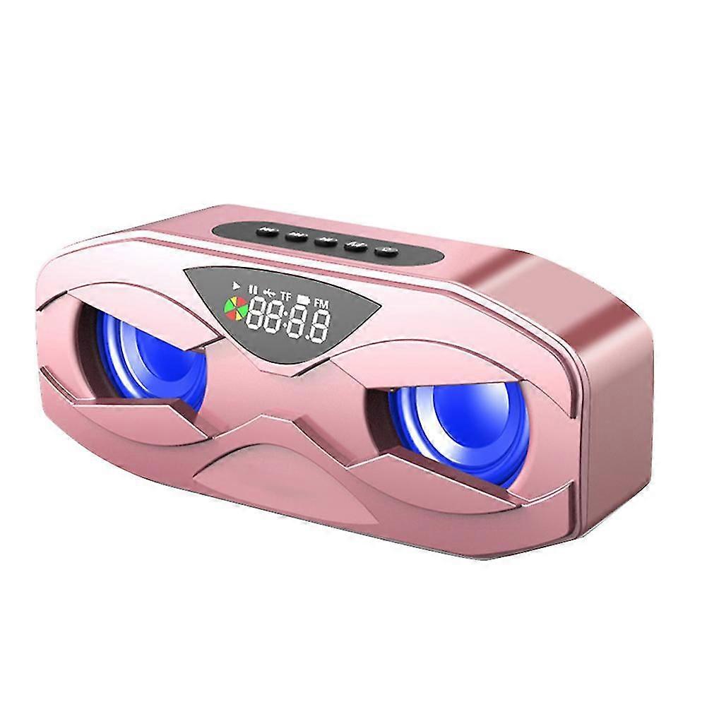 Wireless Bluetooth-compatible Audio Double Speaker With Led Display Fm Radio Alarm Clock