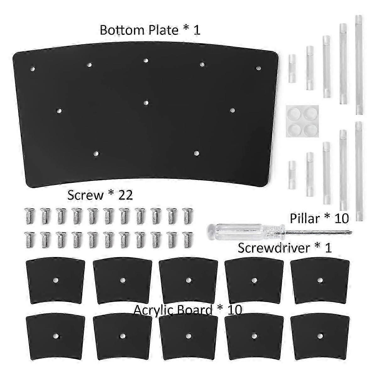 10 Tier Acrylic Display Stand, Acrylic Riser Display Stand Perfume Holder, Riser Display Shelf Multilevel Stands
