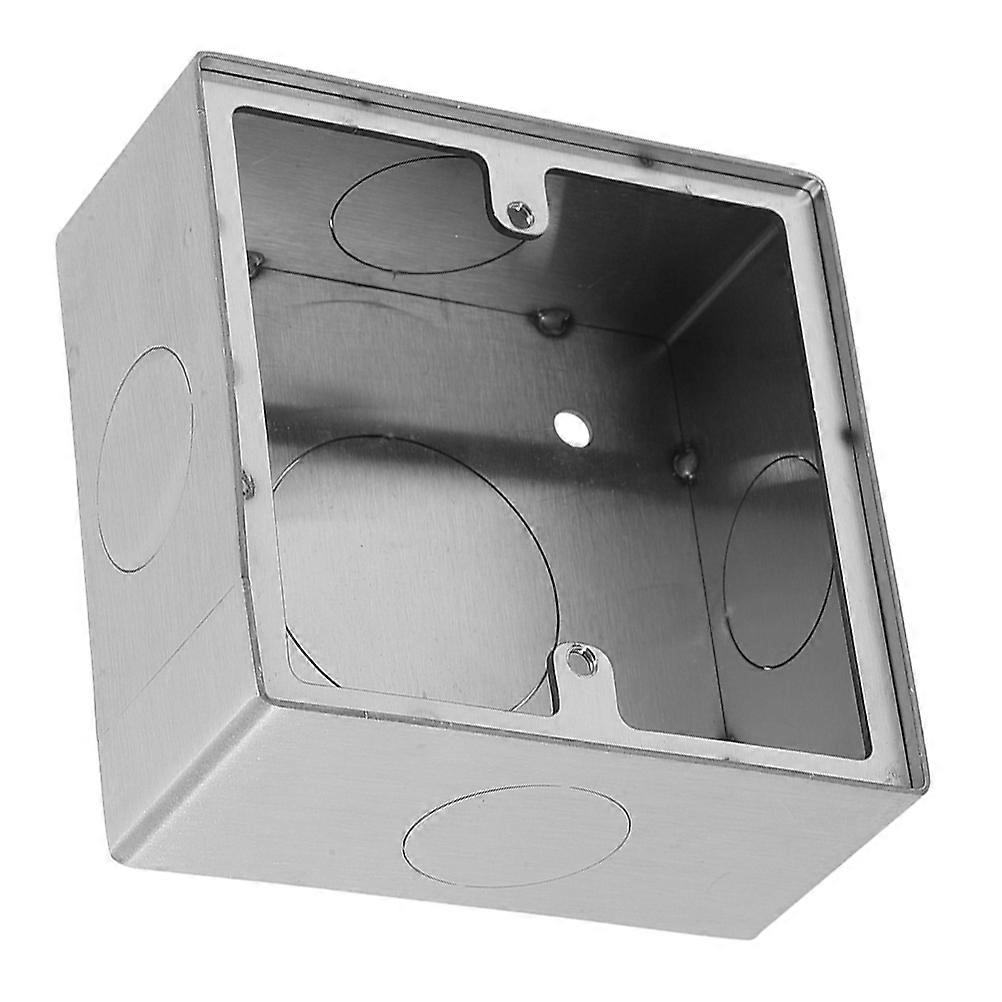 Metal Surface Mount Electrical Outlet Box for Home Use Silver Socket Box