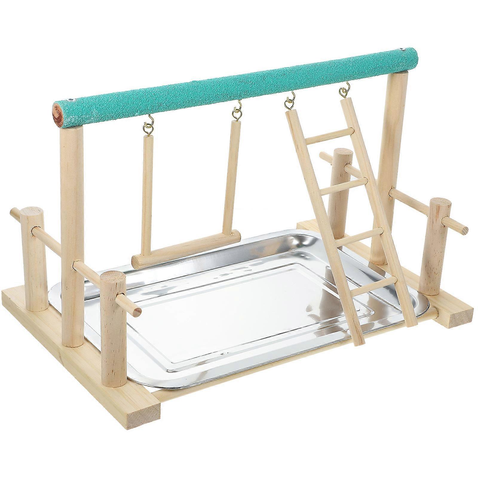 Bird Play Stand Solid Wood Parrot Roosting Frame for Birds Standing