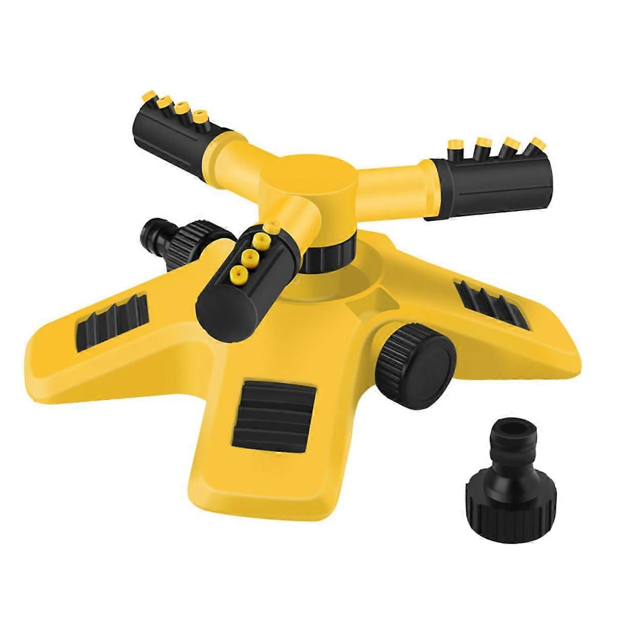 2 Pcs Automatic Rotating Garden Sprinkler 360° Adjustable Lawn Watering Head for Even Coverage