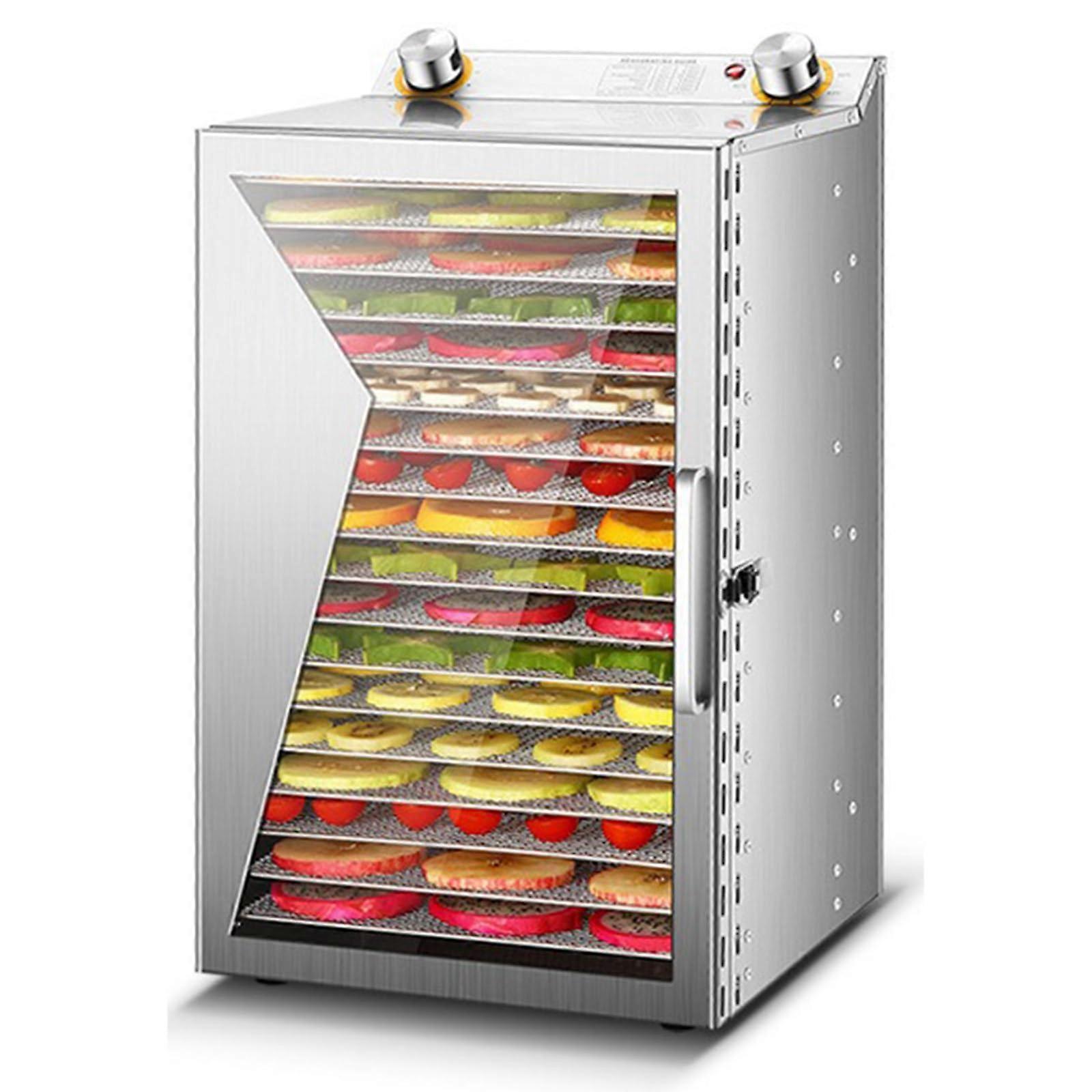 Large Capacity Stainless Steel Food Dehydrator with Adjustable Temp Timer and MultiLayer Racks