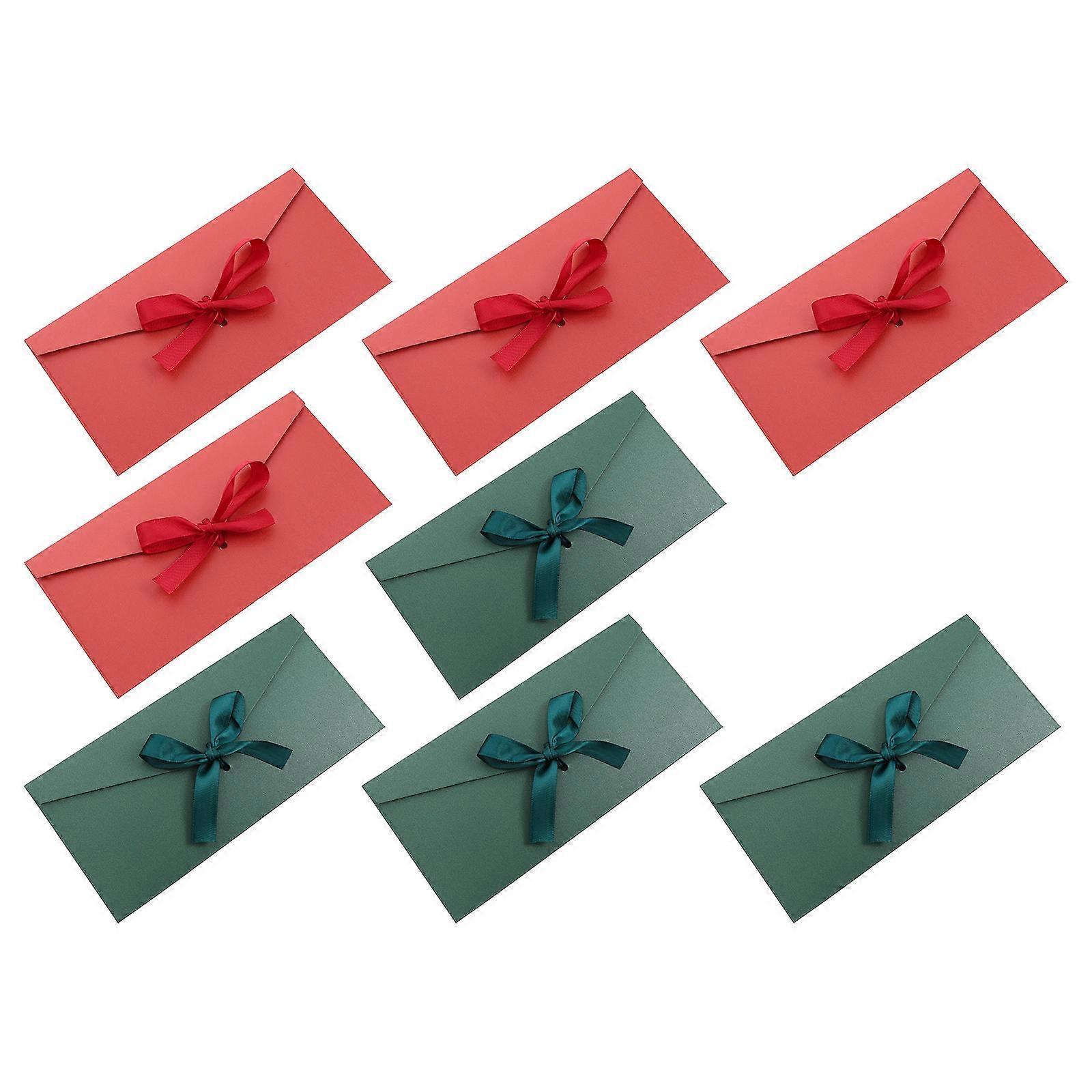 Vintage Bow-Knot Envelope Creative Invitation Cards for Writing Use 8Pcs