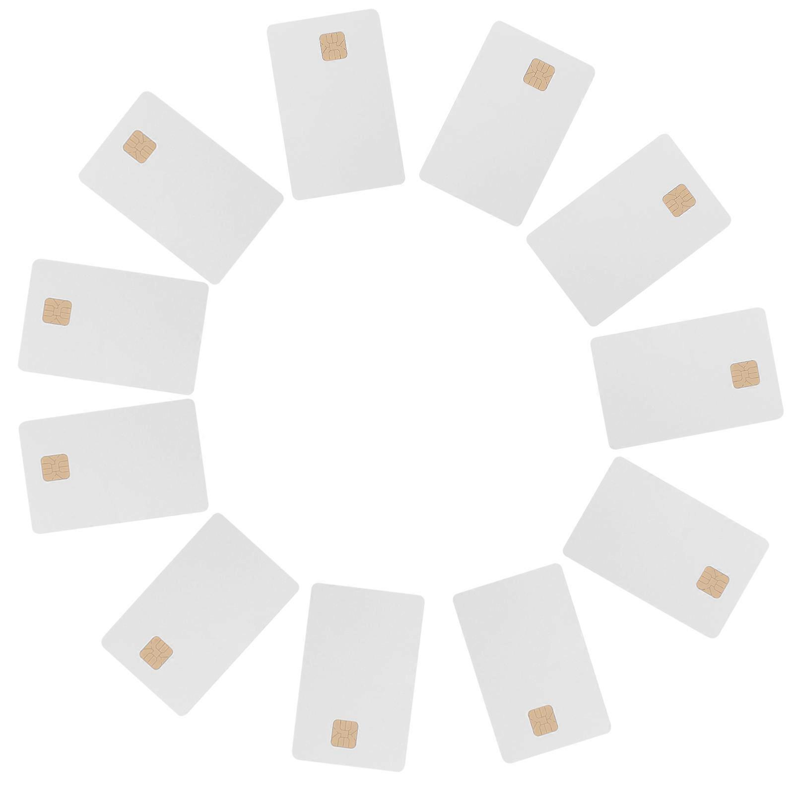 Blank Intelligent Card Access Control Data Storage White Rectangular Standard Design 8.40X5.40X0.10CM PVC Copper 2K Memory Capacity 10Pcs