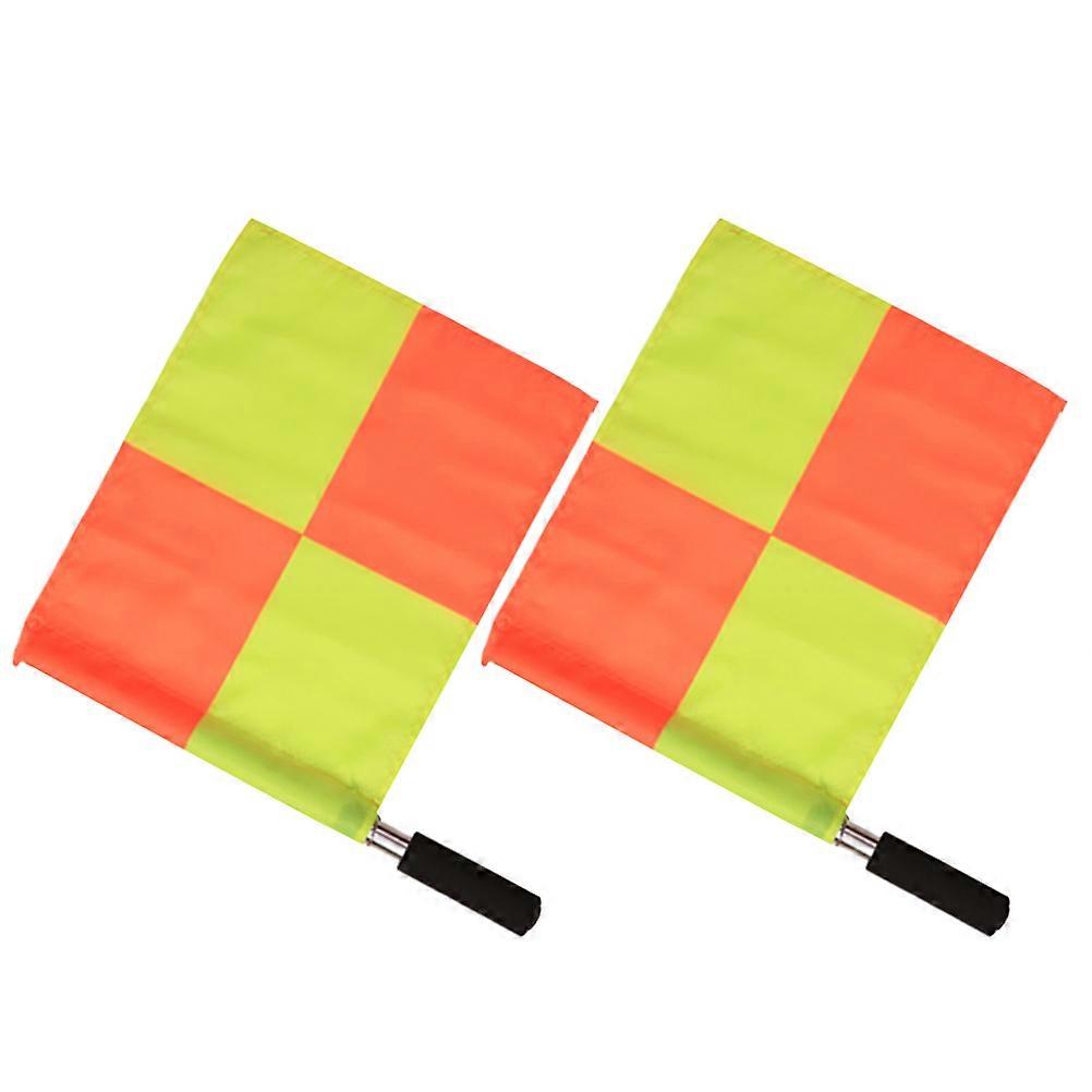 Soccer Referee Flags Large Checkered Pattern for Matches 10Pcs Set