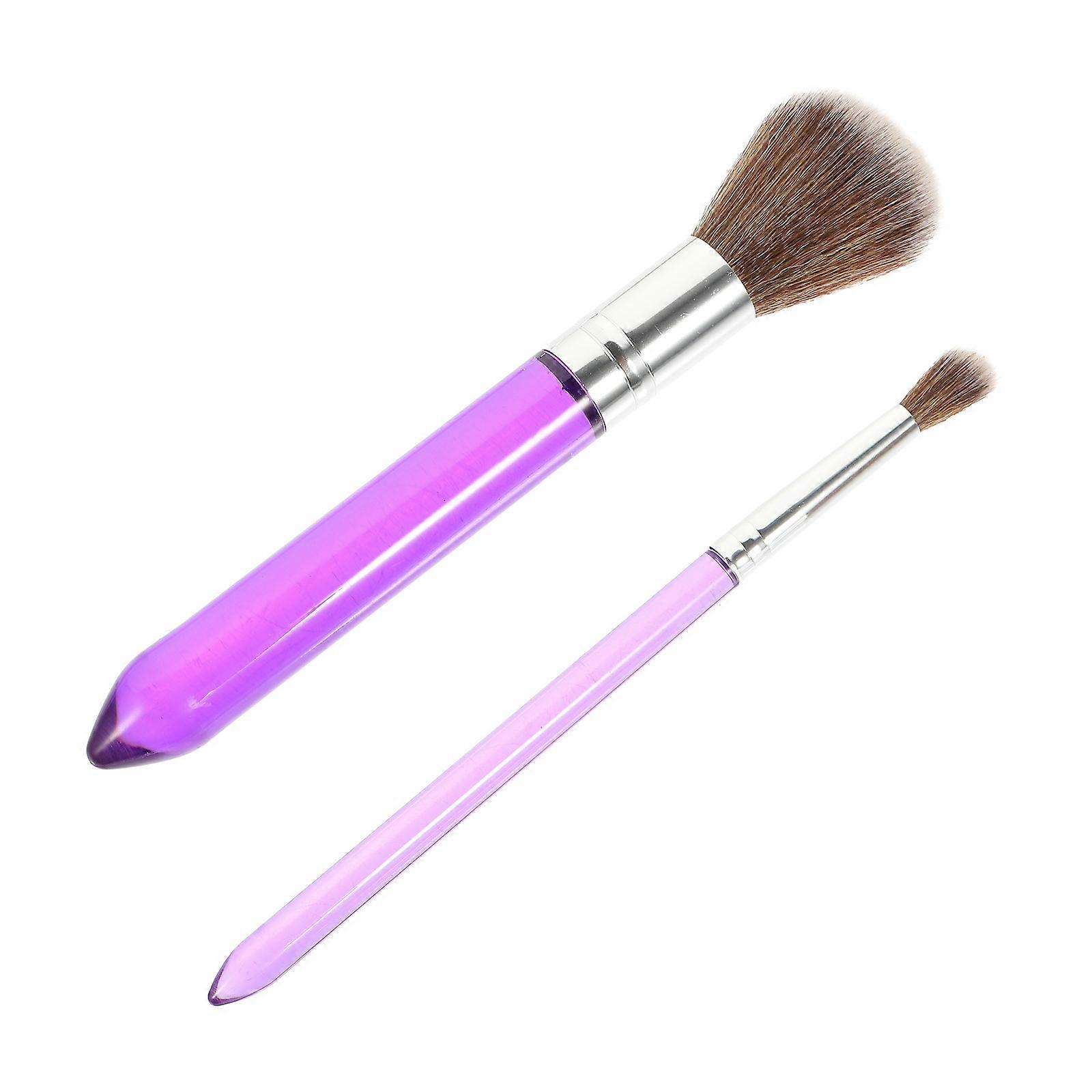 Purple Plastic Cake Decorating Brushes for Baking Use with Tips 2Pcs