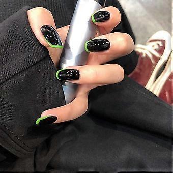 24PCS Full Coverage Press On Nails Pointed Tips Professional Artificial Nail Set 2021