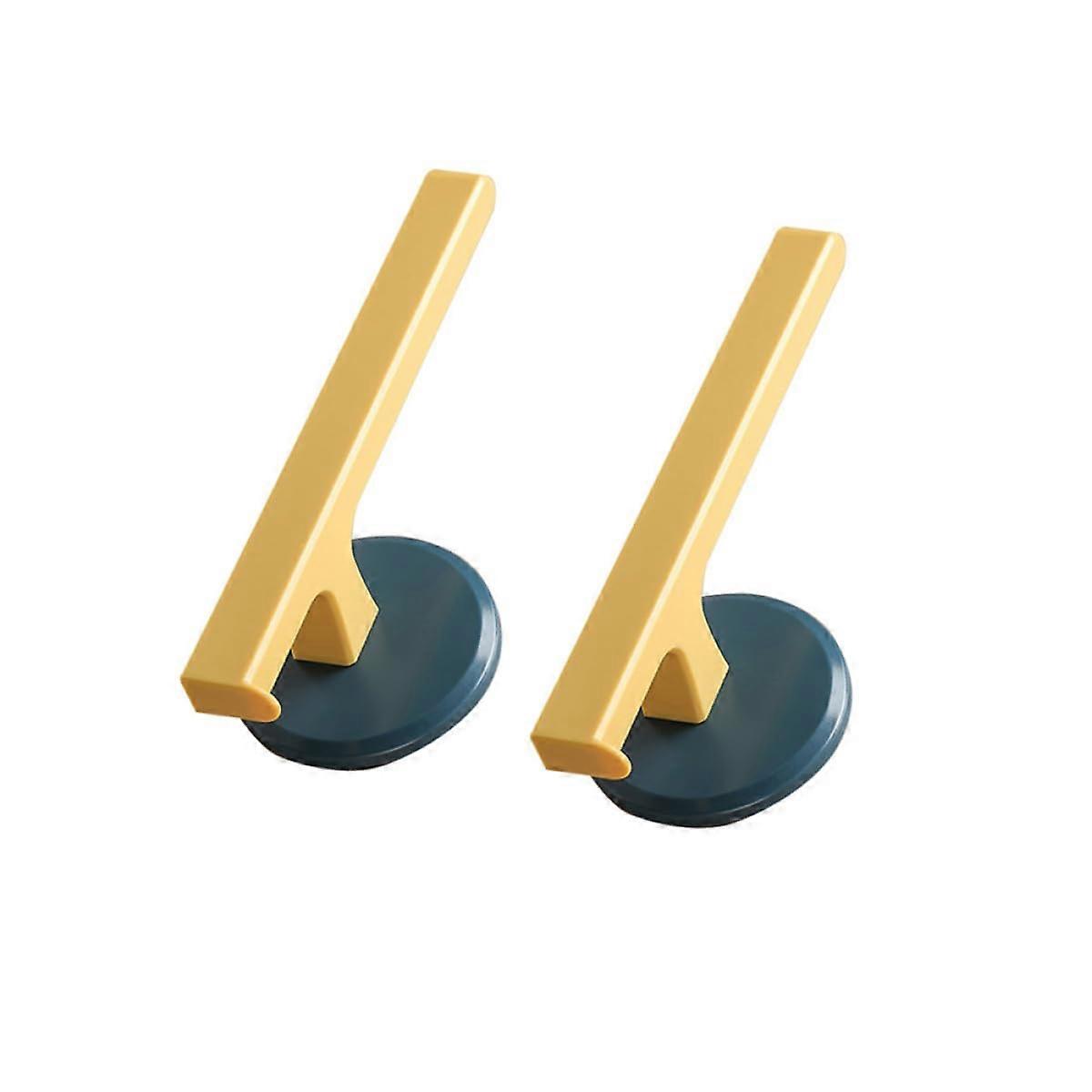 Wall Mounted Bathroom Towel Rack with Draining Holes, No Drill SpaceSaving Holder, 2PCS Blue