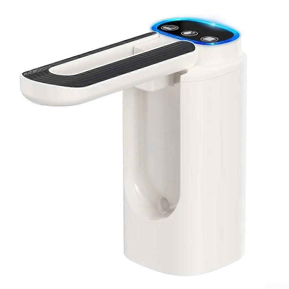 Electric Water Dispenser Foldable Automatic Pump with Quiet Rechargeable Battery for Bottles White