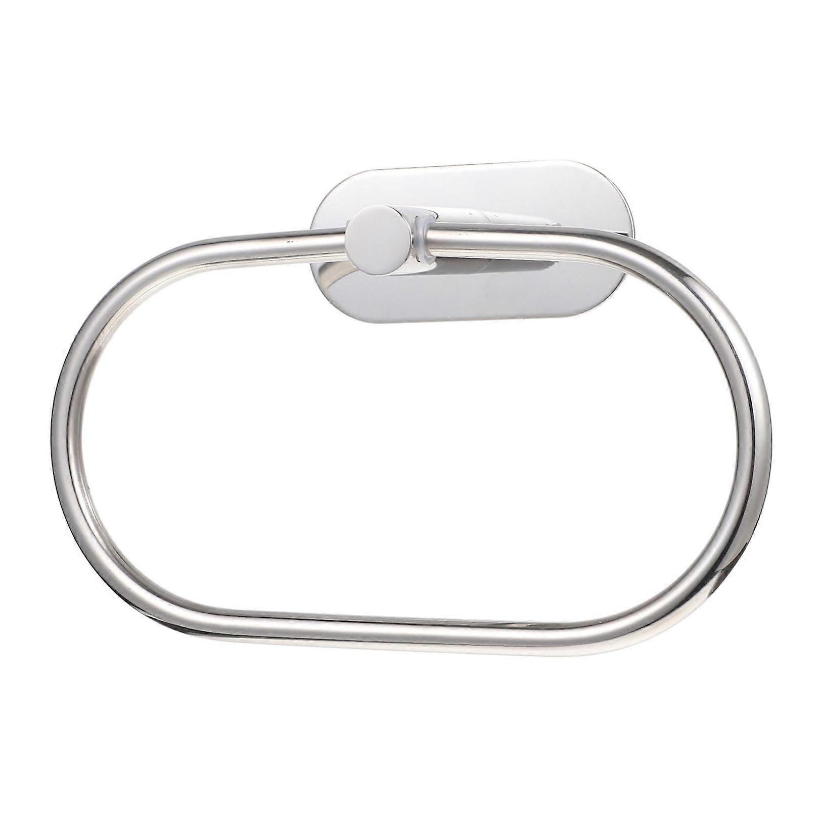 Stainless Steel Wall Mounted Towel Ring Rust Resistant Bathroom Holder Space Saving Design