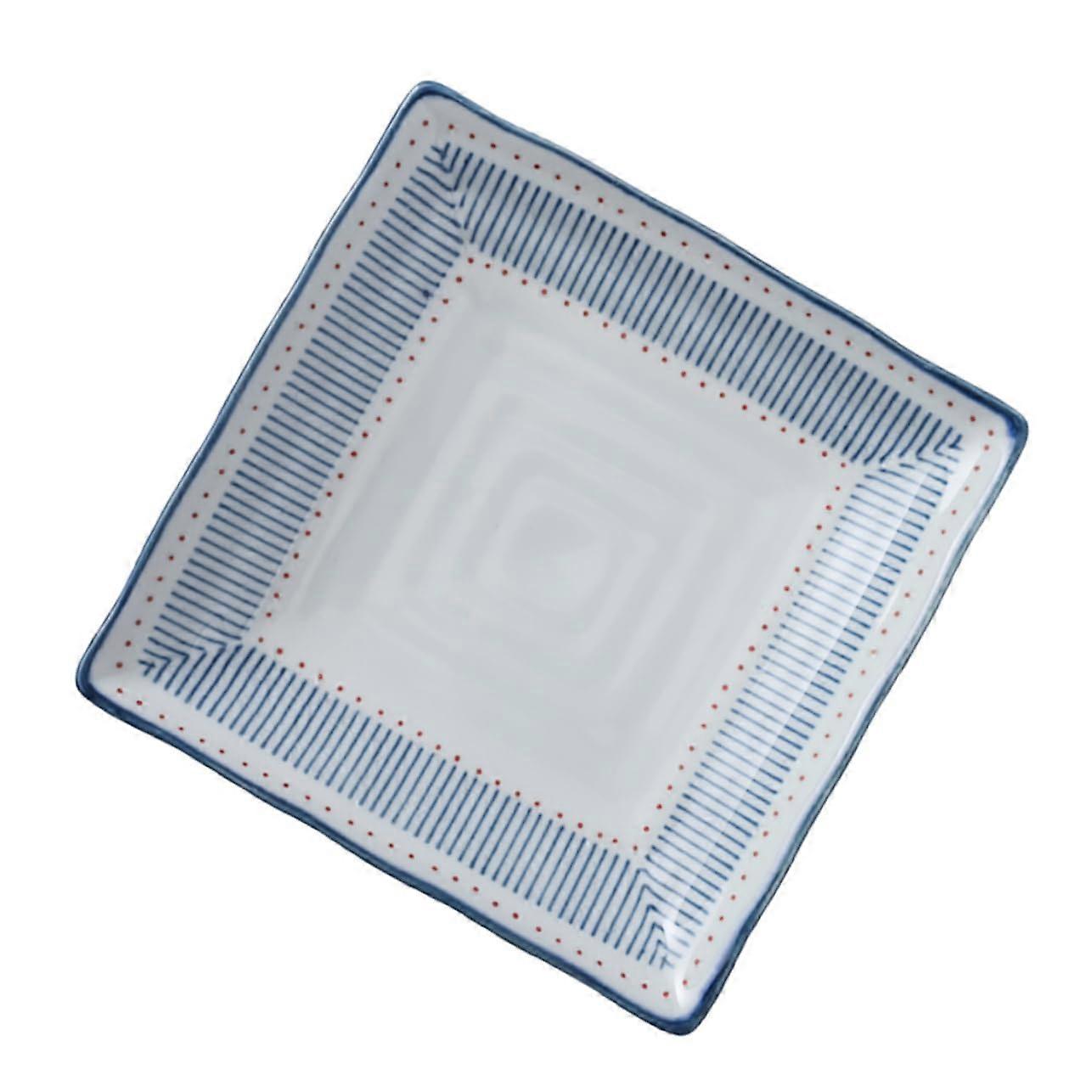 Ceramic Dessert Plate Divided Serving Dish for Cake Fruit Biscuits, Elegant Durable Tableware