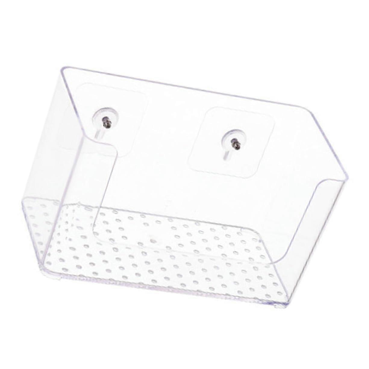 Wall Mounted Mask Holder with Strong Adhesive Backing, White Bathroom Organizer Rack