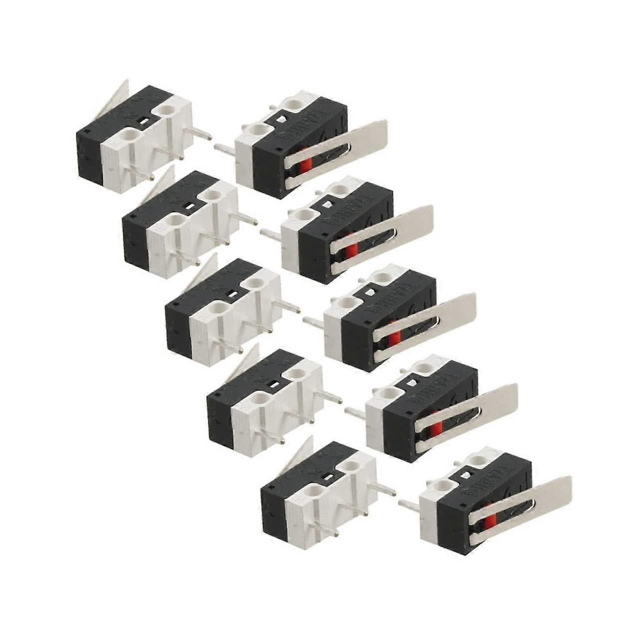 10Pack 1A SPDT Micro Limit Switch with Long Hinge Lever for DIY Projects and Appliance Control