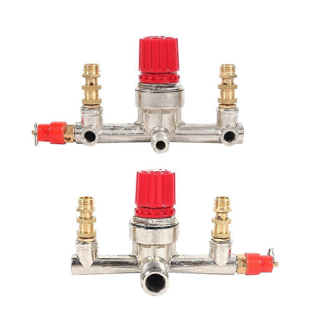 Dual Outlet Air Compressor Pressure Regulator Valve with Precise Control and Universal Installation
