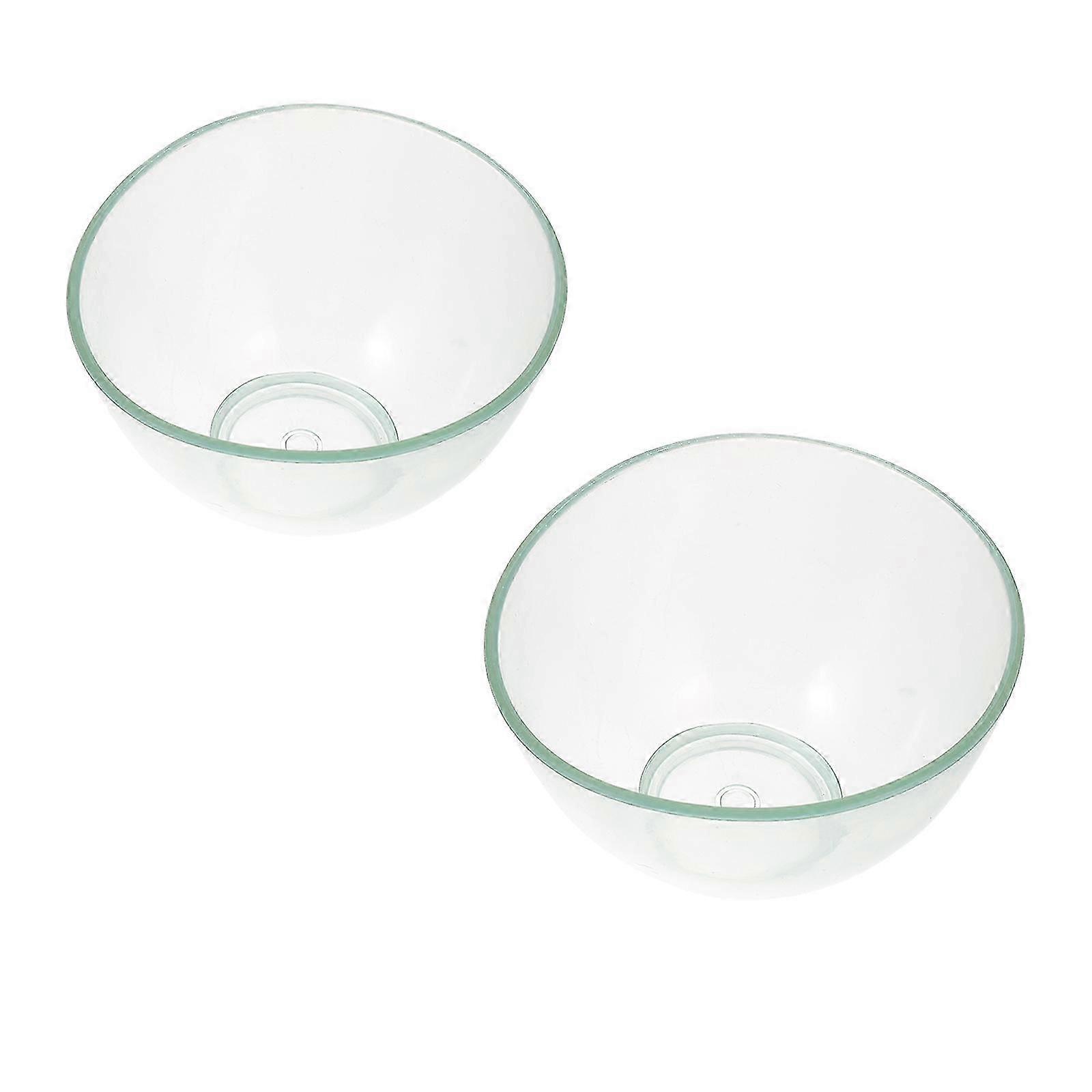Rubber Mixing Bowls for Efficient Mixing 2Pcs Practical Bowls Transparent