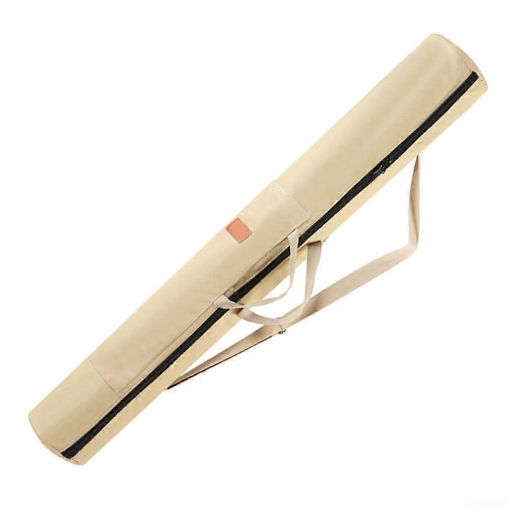 Fishing Rod Case 1.4m Canvas Large Capacity Bag with Shoulder Strap and Side Pockets, Foldable