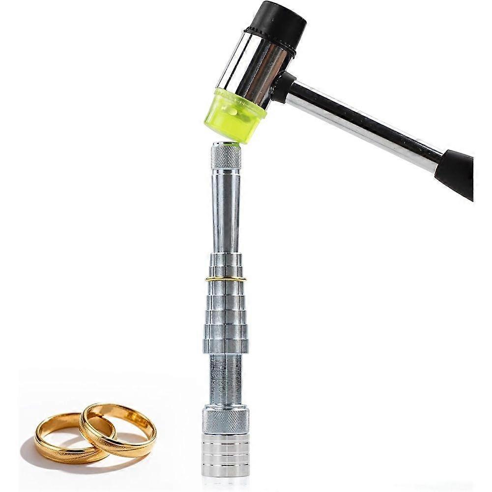 Jewelry Ring Stretcher Tool Kit with Rubber Mallet Ring Expander and Extender for Ring Making Sizer Shaper Adjusting