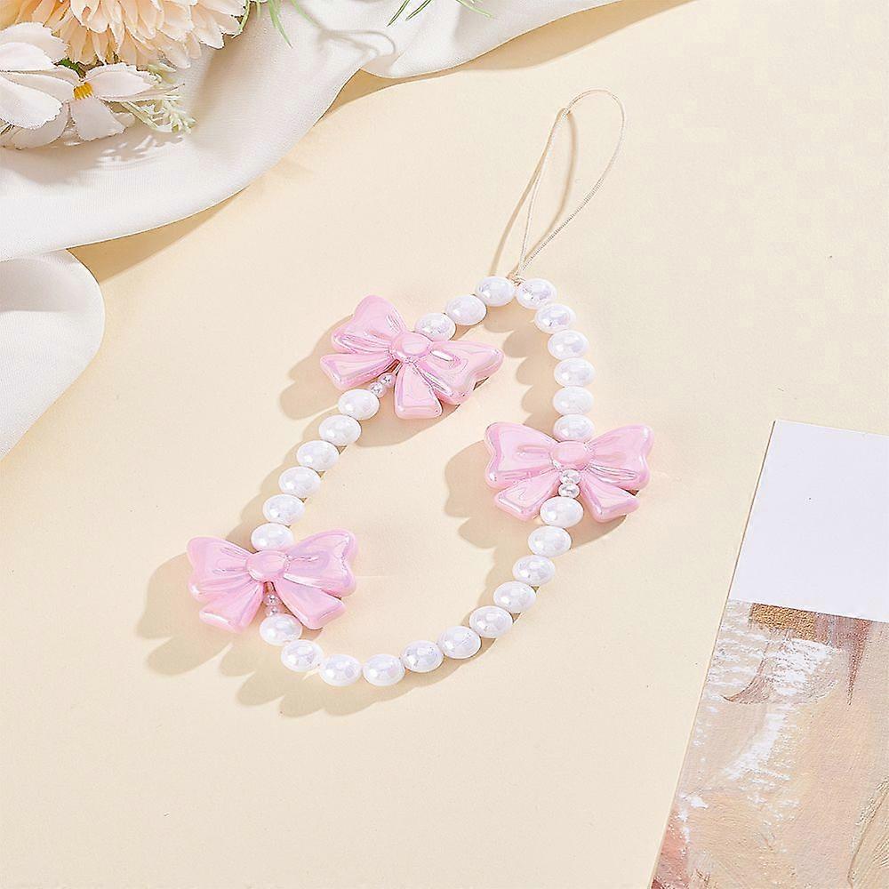 1pc PVC Bowknot Mobile Straps Mobile Accessories Decoration Pink 180mm