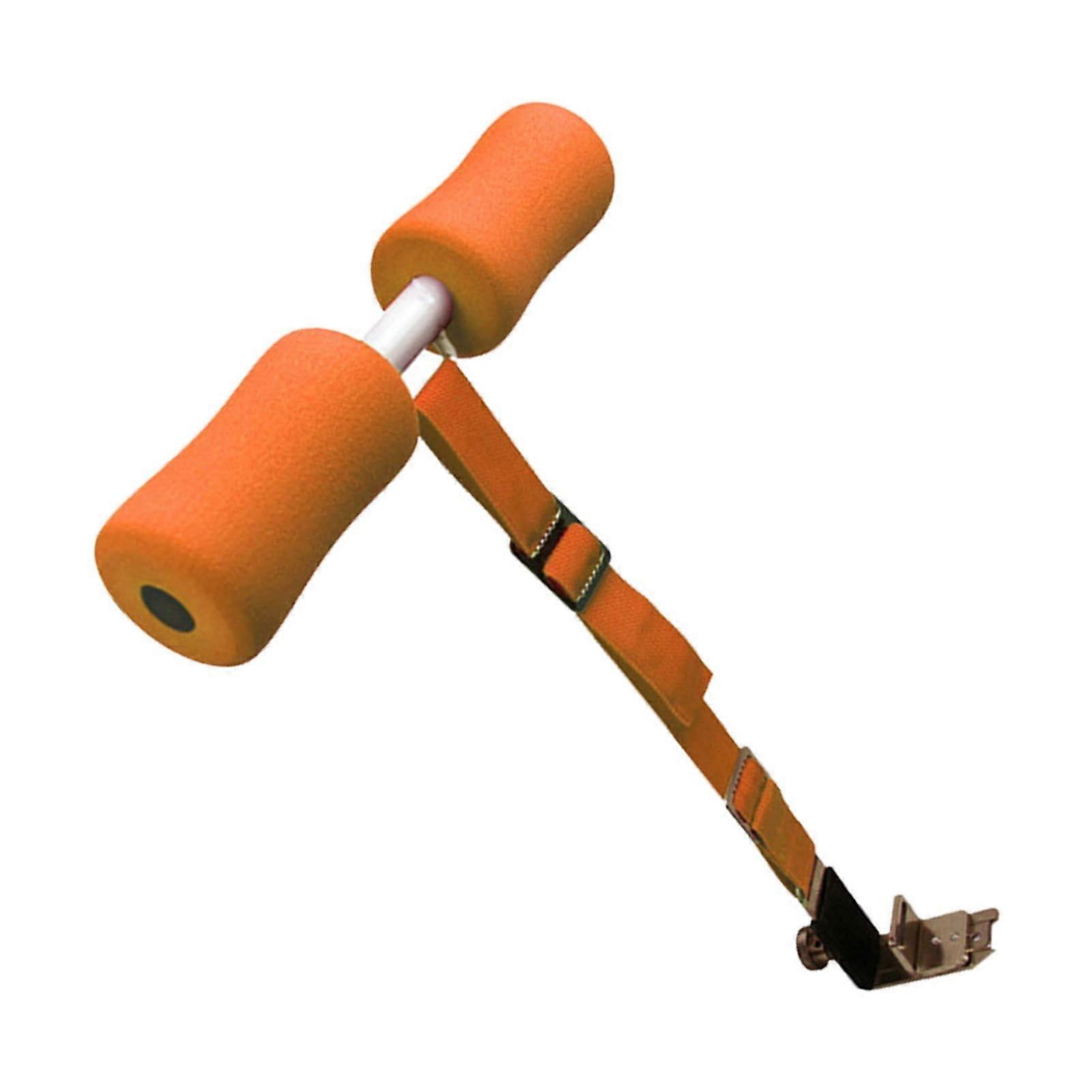 Adjustable Hamstring Curl Strap with Sponge Cushioning for Leg and Glute Training Home Gym Orange