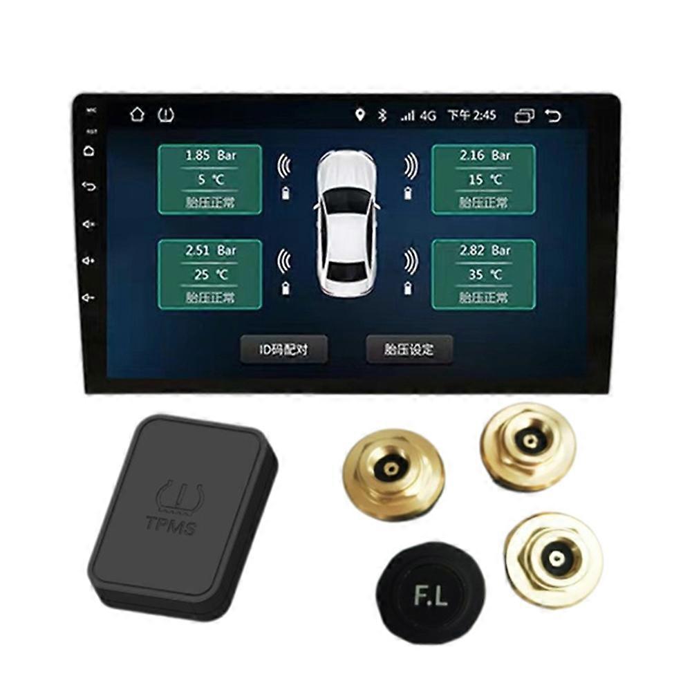 USB Android Trådlöst TPMS Däcktrycksövervakningssystem Externt