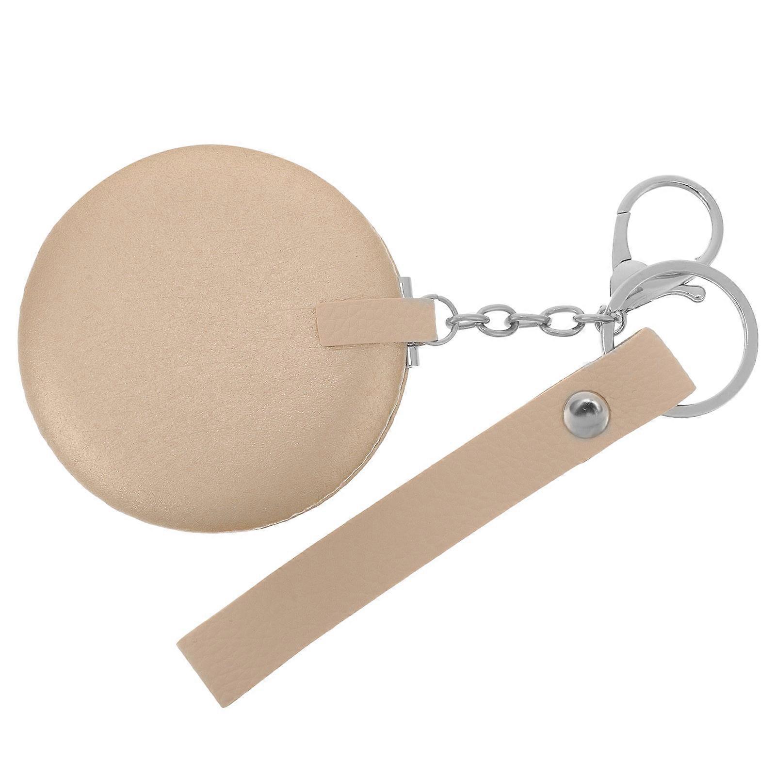 Mini Vanity Mirror Portable Keychain Pendant for Outdoor Use 2Pcs Folding