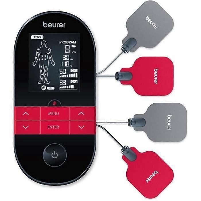 Digital TENS/EMS Device - Beurer - EM 59 - 4-in-1 Electrical Stimulation - 4 Electrodes - Black