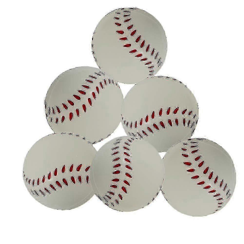 Soft Foam Baseball Stress Relief Ball (6-Pack, White)