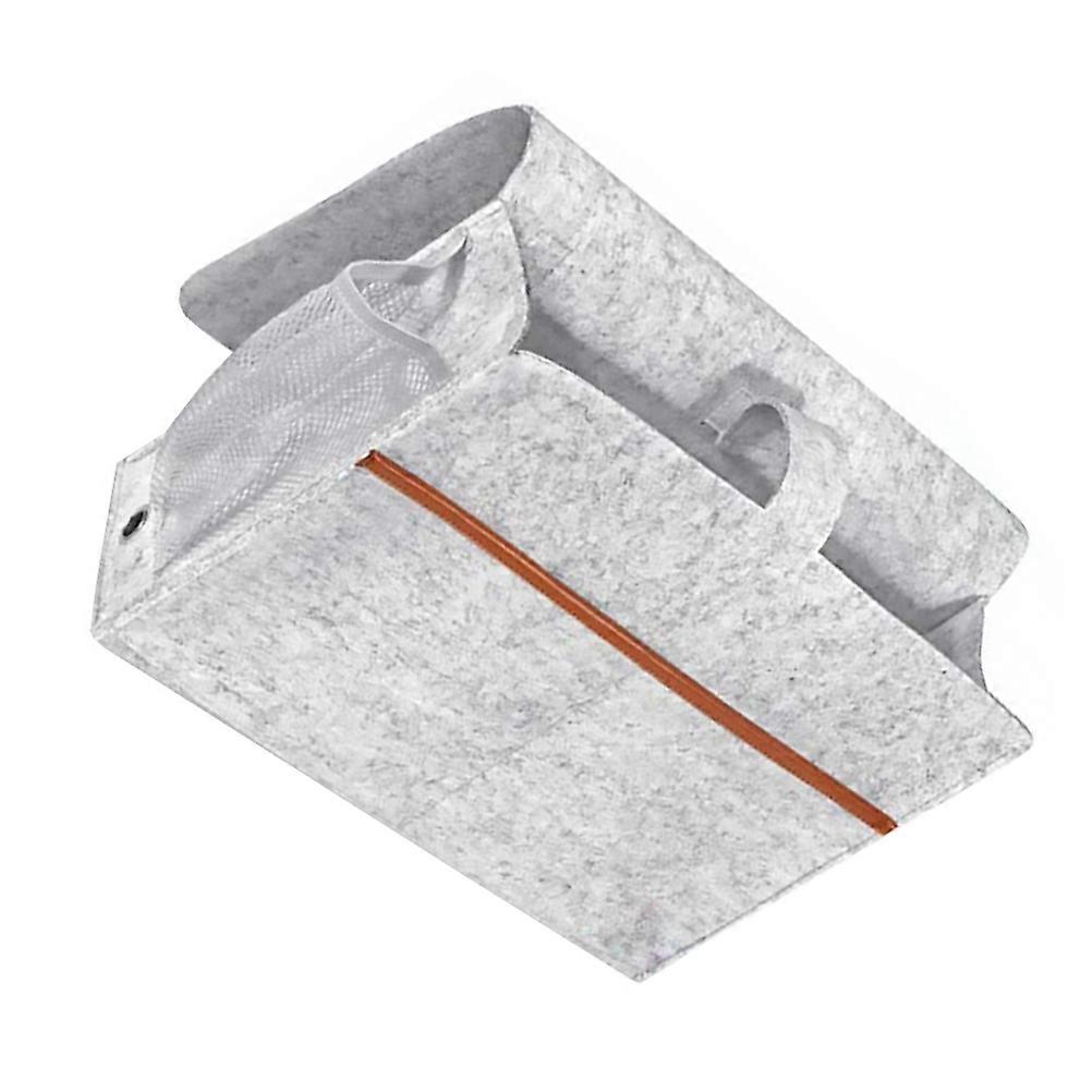 Light Grey Felt Storage Pouch for Bedside Hanging Organizer