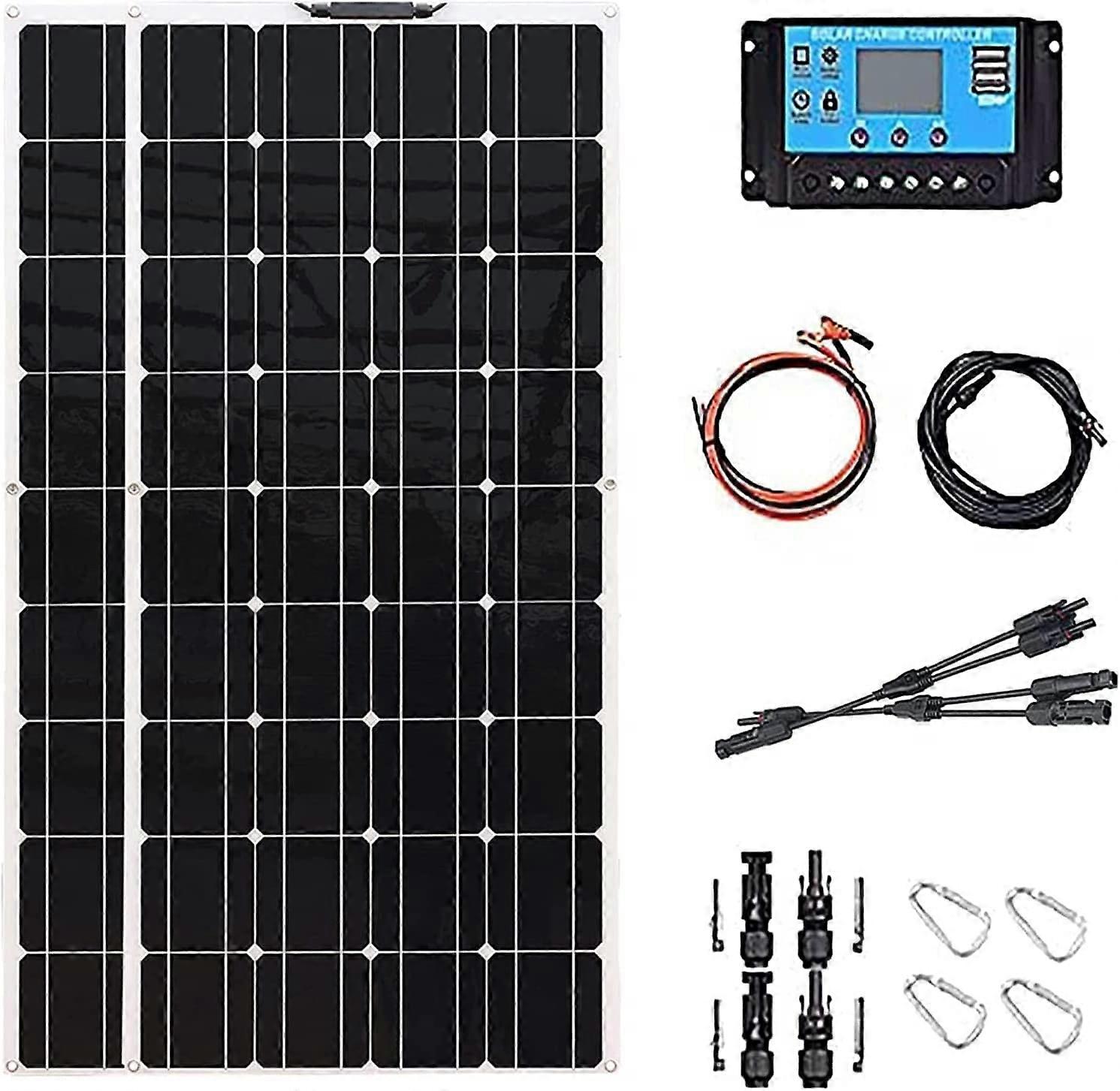 600W Solar Panel Kit with Charge Controller  Efficiency for RV Camping Boat Home Backup