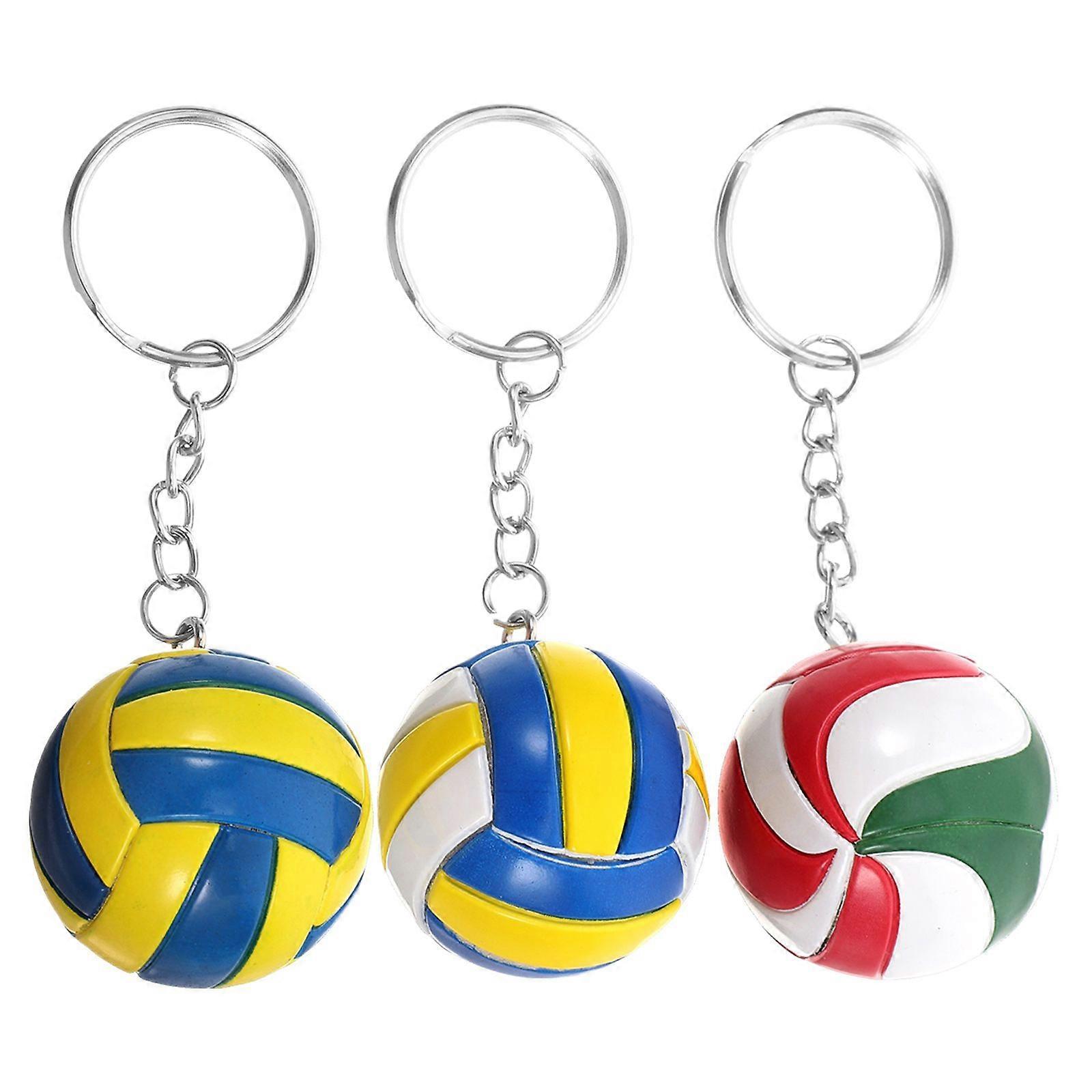 3Pcs Multi-function Key Chains Decorative Volleyball Keychains Portable Keychains