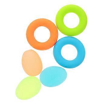 Hand Muscle Strengthener 1 Set Grip Rings Strength For Musicians Home Use Durable Silicone