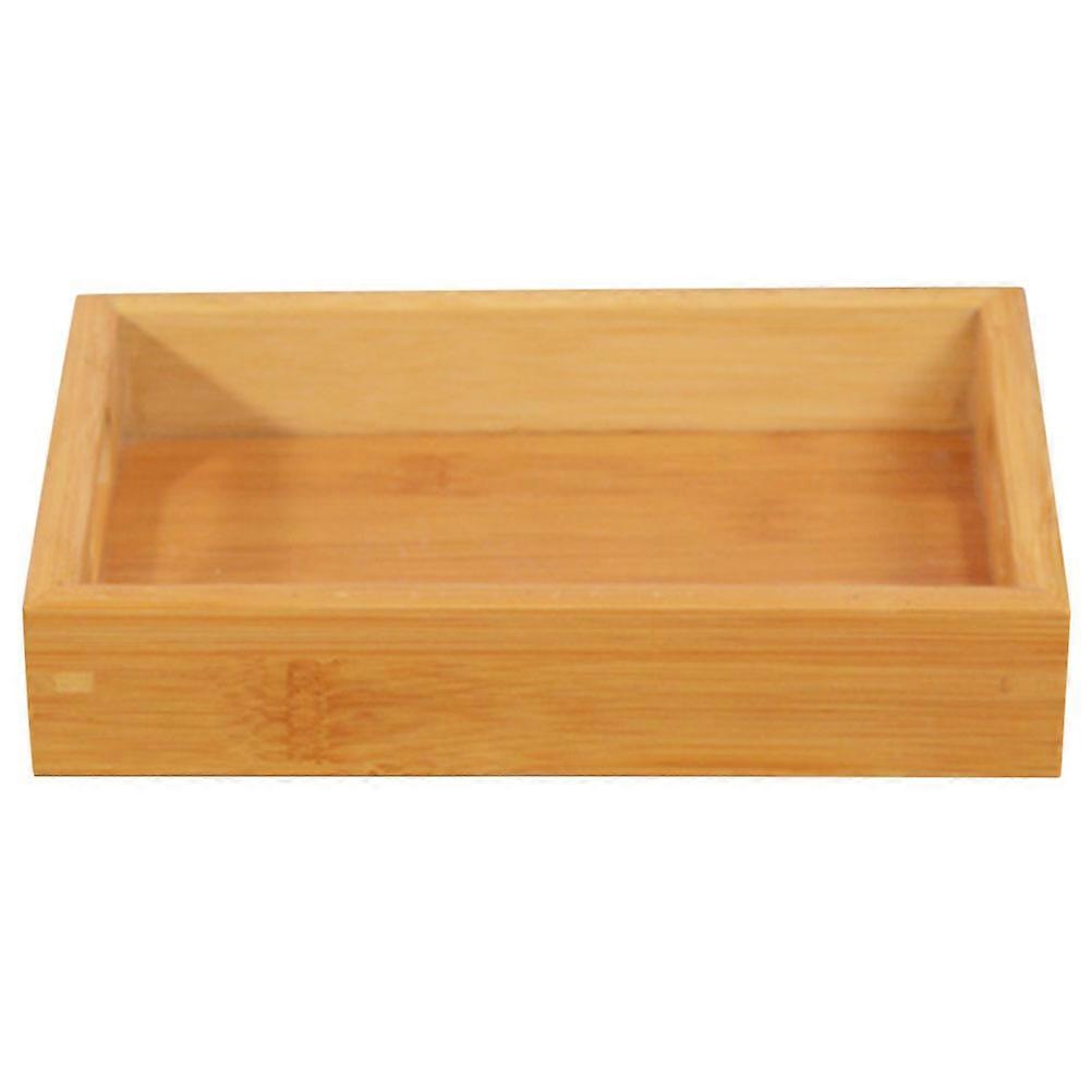 Bamboo Serving Tray Rectangular Tray for Storage with Rustic Beige Color