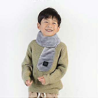 USB Charging Heated Scarf for Winter Use Grey Warm Neck Warmer