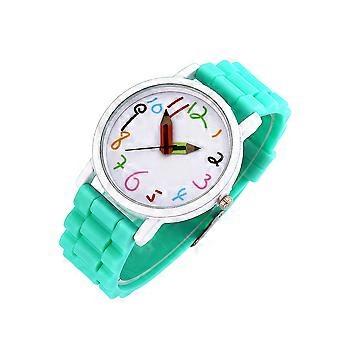 Siliconen horloge met creatief cartoonmotief, kinderpolshorloge, modieus kinderhorloge, 1 stuk