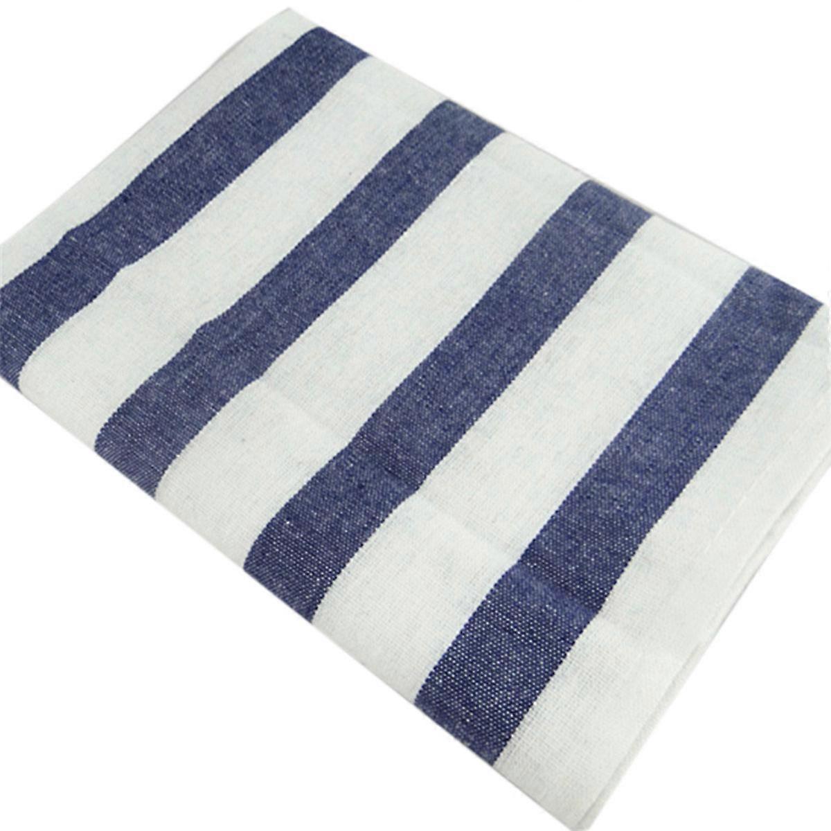 Mediterranean Style Striped Tablecloth for Party Rectangular Table Cover